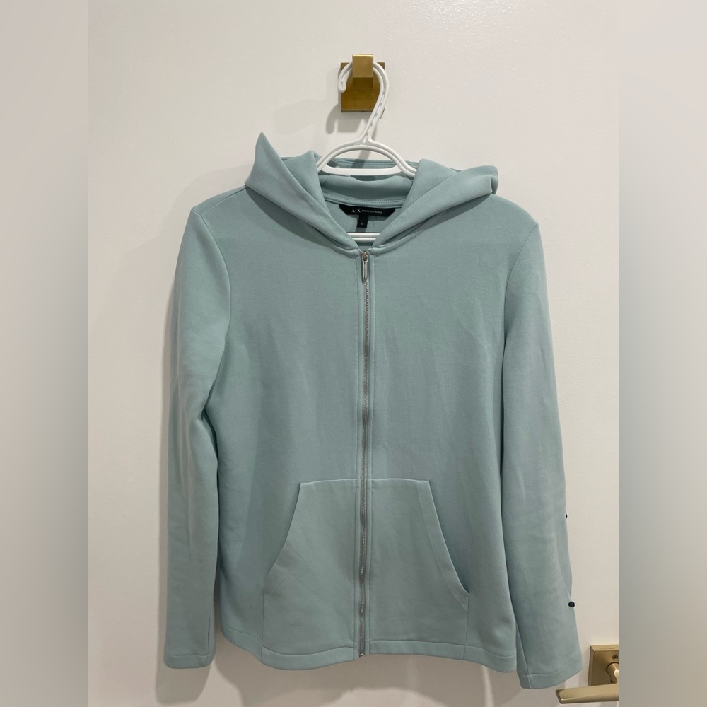 Light Blue Zip-Up Hoodie
